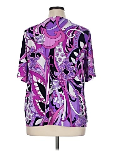 Susan Graver Short Sleeve Blouse (view 2)