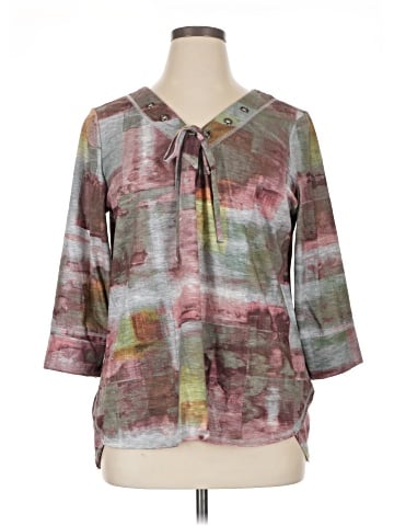Christopher & Banks 3/4 Sleeve Blouse (view 1)