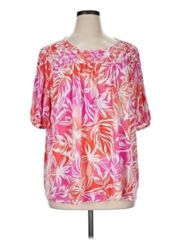 Susan Graver Short Sleeve Blouse (view 1)