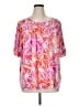 Susan Graver Pink Short Sleeve Blouse Size XL - photo 1