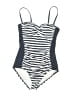 Boden Stripes Gray One Piece Swimsuit Size 8 - photo 1
