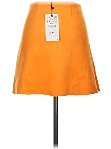 Zara Faux Leather Skirt (view 2)