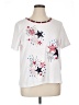 Alfred Dunner Stars White Short Sleeve Top Size XL - photo 1