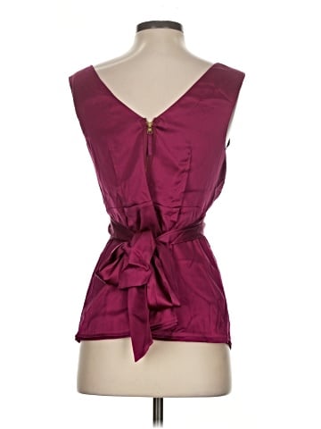 BCBGMAXAZRIA Sleeveless Silk Top (view 2)