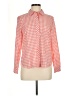 Talbots Checkered-gingham Orange Long Sleeve Button-Down Shirt Size Med Petite - photo 1