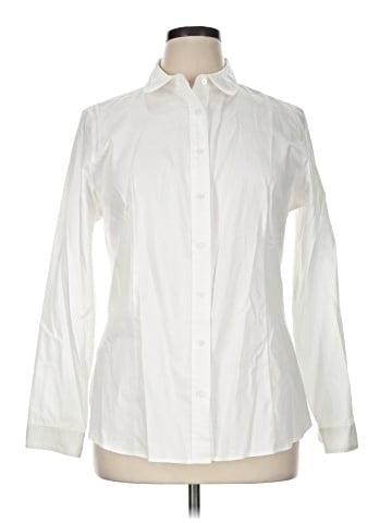 Anne Klein Long Sleeve Button-Down Shirt (view 1)