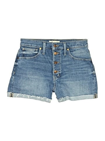 Madewell High-Rise Denim Shorts in Burke Wash: Button-Front Edition (view 1)