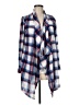 New York Laundry 100% Polyester Plaid Blue Kimono Size M - photo 1