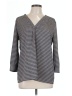 DressBarn 100% Polyester Gray 3/4 Sleeve Blouse Size L - photo 1