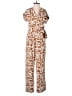 Monteau 100% Polyester Animal Print Brown Jumpsuit Size XS - photo 1
