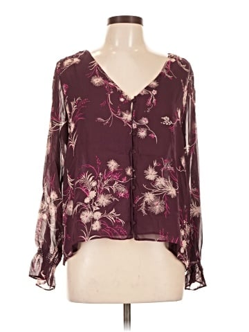 Joie Long Sleeve Silk Top (view 1)