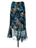 Chico's 100% Polyester Tropical Blue Casual Skirt Size Med (1) - photo 1