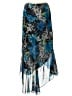 Chico's 100% Polyester Tropical Blue Casual Skirt Size Med (1) - photo 2