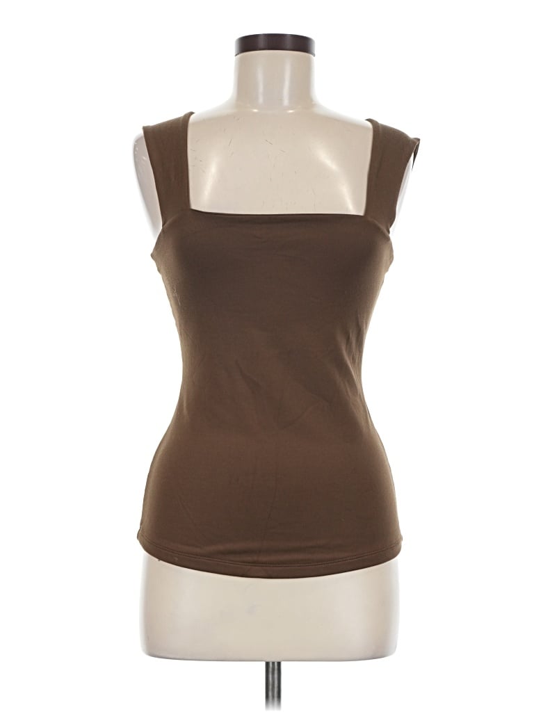 Pre-owned Caché Tank Top Brown Strapless Neckline Tops