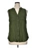 Old Navy 100% Rayon Green Sleeveless Button-Down Shirt Size XL - photo 1