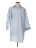 Mud Pie Blue 3/4 Sleeve Blouse Size L - photo 1