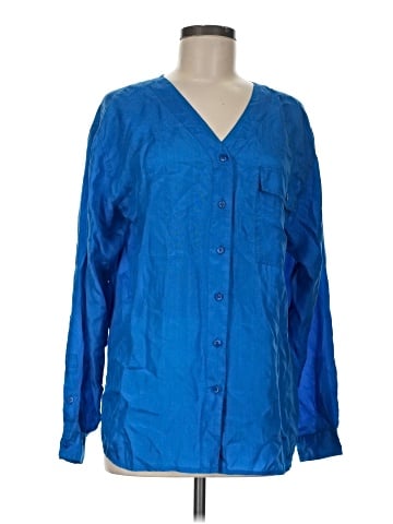 Joule Long Sleeve Silk Top (view 1)