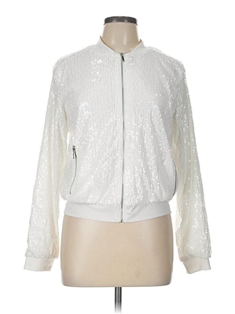Pre-owned Ashley Stewart Cardigan Sweater In Silver