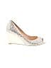Badgley Mischka Silver Wedges Size 8 1/2 - photo 1