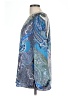 Chico's 100% Polyester Paisley Blue Long Sleeve Blouse Size Lg (2) - photo 5