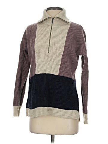 Madewell Glenbrook Half-Zip Pullover Sweater in Colorblock (view 1)