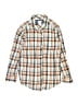 Carter's 100% Cotton Plaid Orange Long Sleeve Button-Down Shirt Size 8 - photo 1