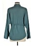 Love Squared 100% Polyester Teal Long Sleeve Blouse Size M - photo 2