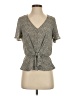 Sienna Sky 100% Polyester Gray Short Sleeve Blouse Size XS - photo 1