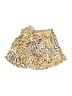 River Island 100% Polyester Animal Print Gold Shorts Size 14 - photo 1