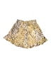 River Island 100% Polyester Animal Print Gold Shorts Size 14 - photo 2