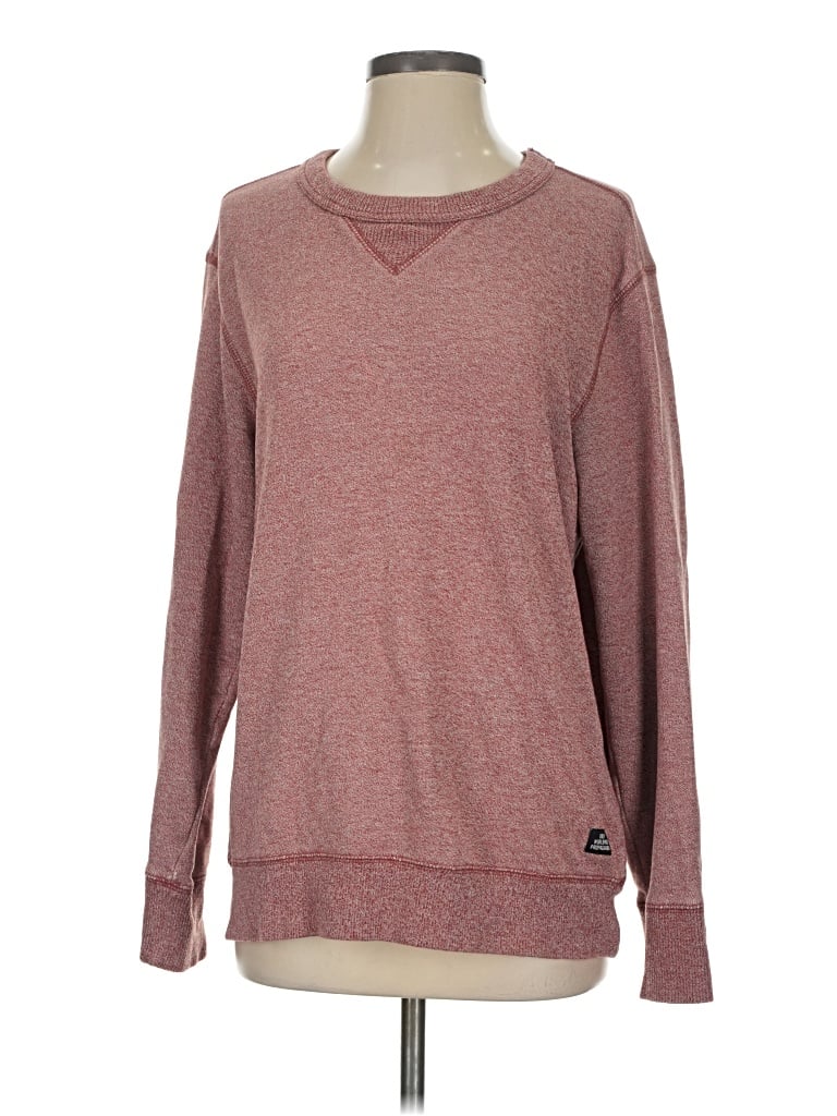 Pre-owned Obey Pullover Sweater In Burgundy