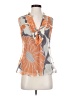 Tabitha 100% Silk Orange Sleeveless Silk Top Size 4 - photo 1