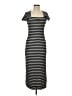 No Comment Stripes Gray Casual Dress Size M - photo 1