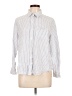 Gap Stripes White Long Sleeve Button-Down Shirt Size L - photo 1