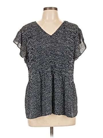 Adrianna Papell Short Sleeve Blouse (view 1)