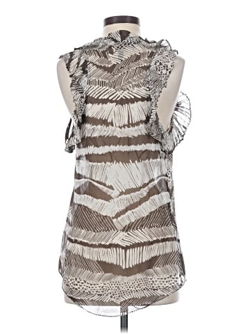 BCBGMAXAZRIA Sleeveless Silk Top (view 2)