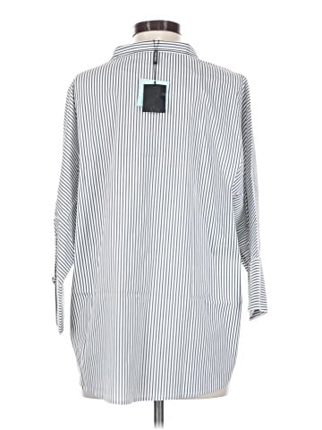 MING WANG 3/4 Sleeve Button-Down Shirt (view 2)
