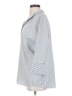 MING WANG Stripes Silver 3/4 Sleeve Button-Down Shirt Size S - photo 5