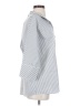 MING WANG Stripes Silver 3/4 Sleeve Button-Down Shirt Size S - photo 4