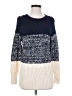 St. John 100% Wool Color Block Blue Wool Pullover Sweater Size P (petite) - photo 1
