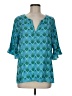 Escapada 100% Rayon Teal 3/4 Sleeve Blouse Size M - photo 1