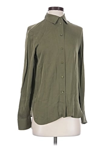 Vince. Long Sleeve Silk Top (view 1)