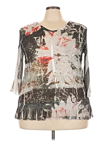 Lane Bryant Outlet 3/4 Sleeve Blouse (view 1)