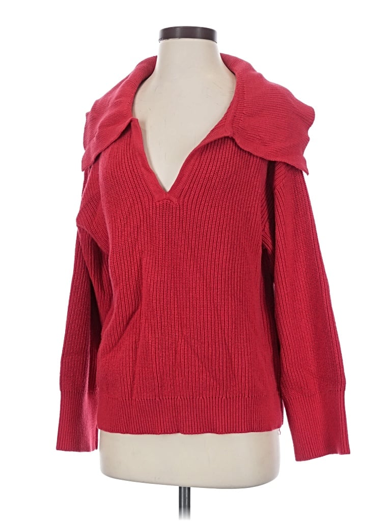 Pre-owned Just Fab Pullover Sweater In Red