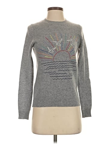 Aqua Cashmere Pullover Sweater (view 1)