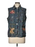 Chico's 100% Cotton Blue Sleeveless Button-Down Shirt Size Lg (2) - photo 1