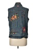 Chico's 100% Cotton Blue Sleeveless Button-Down Shirt Size Lg (2) - photo 2