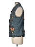 Chico's 100% Cotton Blue Sleeveless Button-Down Shirt Size Lg (2) - photo 5