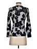 Talbots 100% Merino Wool Floral Gray Wool Pullover Sweater Size P Petite - photo 2