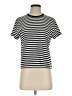Everlane Stripes Ivory Short Sleeve Turtleneck Size S - photo 1